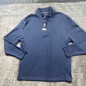 Izod Men's Long Sleeve Blue Quarter-Zip Shirt